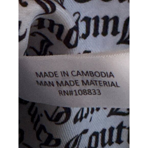 Juicy Couture Medallion Floral Satchel Tote Black Multi Color Purse Gold Logo - Picture 11 of 16